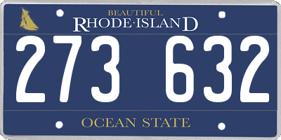 RI license plate 273632