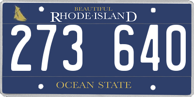 RI license plate 273640
