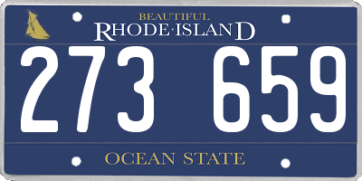 RI license plate 273659