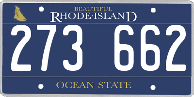 RI license plate 273662