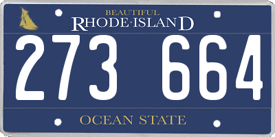 RI license plate 273664