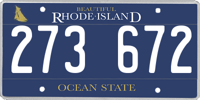 RI license plate 273672