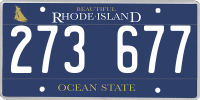 RI license plate 273677