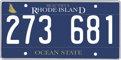 RI license plate 273681