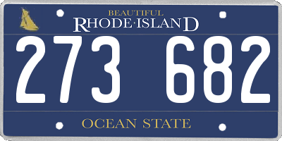 RI license plate 273682