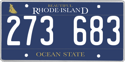 RI license plate 273683
