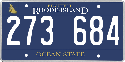 RI license plate 273684
