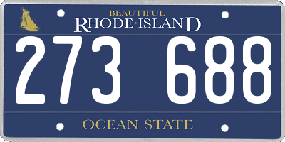 RI license plate 273688