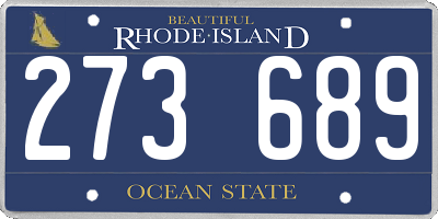 RI license plate 273689