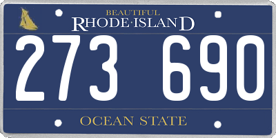 RI license plate 273690