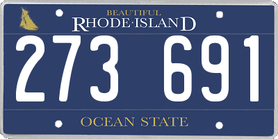 RI license plate 273691