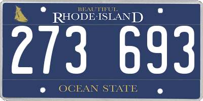RI license plate 273693