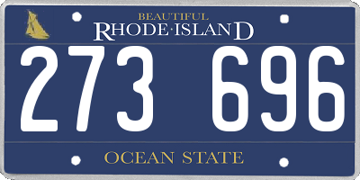 RI license plate 273696