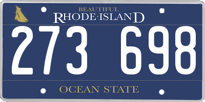 RI license plate 273698