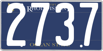RI license plate 2737