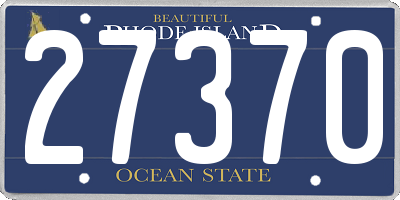 RI license plate 27370