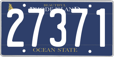 RI license plate 27371