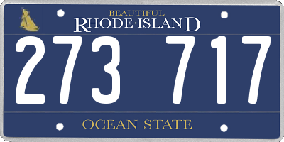 RI license plate 273717