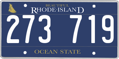 RI license plate 273719