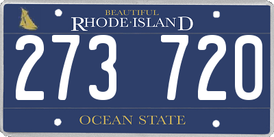 RI license plate 273720