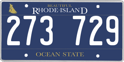 RI license plate 273729