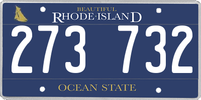 RI license plate 273732