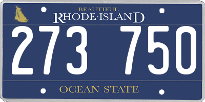 RI license plate 273750
