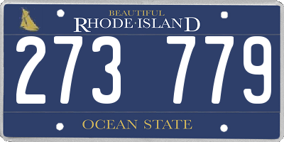 RI license plate 273779