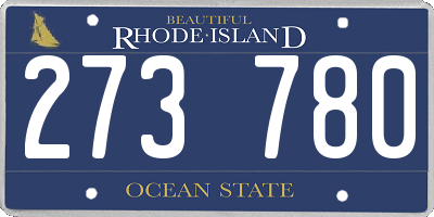 RI license plate 273780