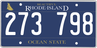 RI license plate 273798