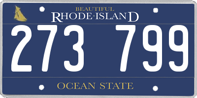 RI license plate 273799
