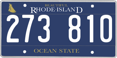 RI license plate 273810