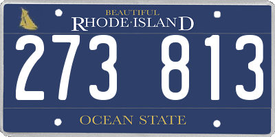 RI license plate 273813