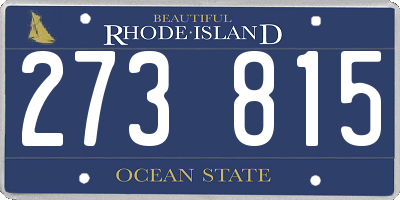 RI license plate 273815