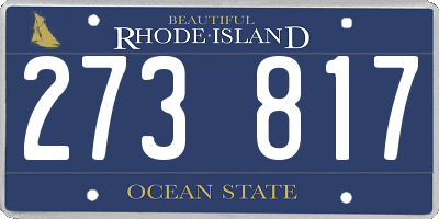 RI license plate 273817