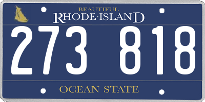 RI license plate 273818