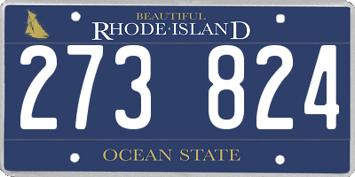 RI license plate 273824
