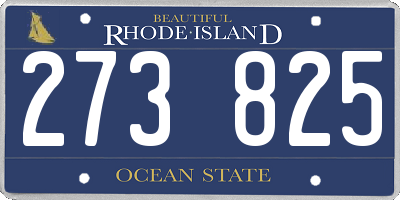 RI license plate 273825