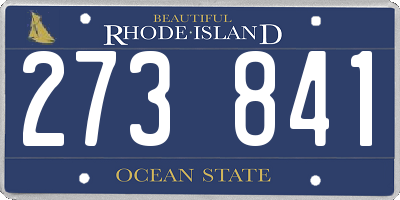 RI license plate 273841