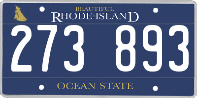 RI license plate 273893