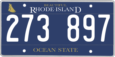 RI license plate 273897