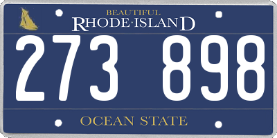 RI license plate 273898