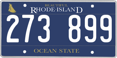 RI license plate 273899