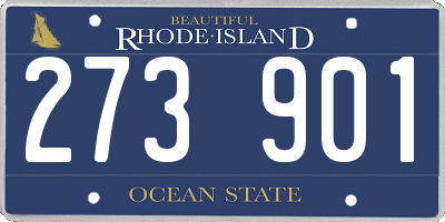 RI license plate 273901