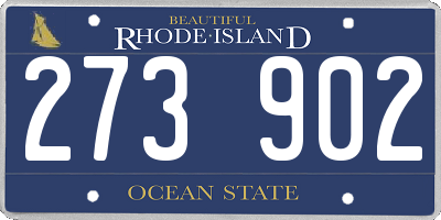RI license plate 273902