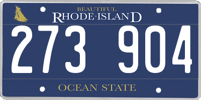 RI license plate 273904