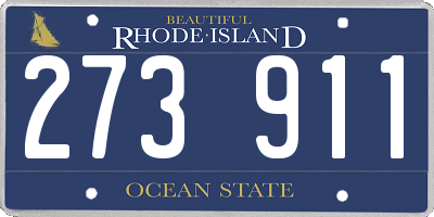 RI license plate 273911