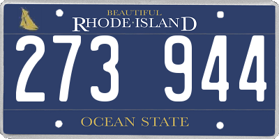 RI license plate 273944