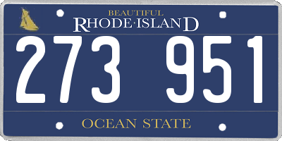 RI license plate 273951