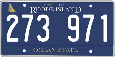 RI license plate 273971